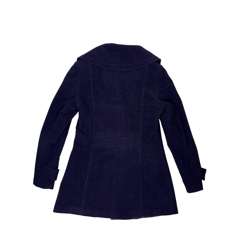 Vintage Per Una Black Heavy Cotton Peacoat Women’s Size 10/M Overcoat Warm - Picture 5 of 6